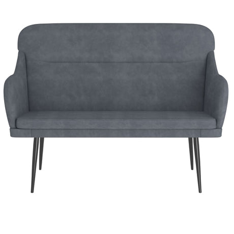 Vidaxl bankje 110x76x80 cm fluweel donkergrijs