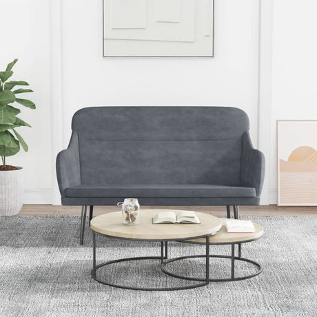 Vidaxl bankje 110x76x80 cm fluweel donkergrijs