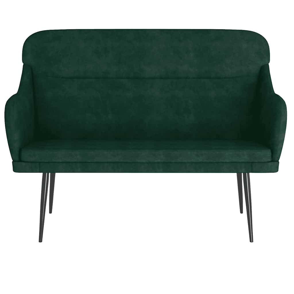 Vidaxl bankje 110x76x80 cm fluweel donkergroen