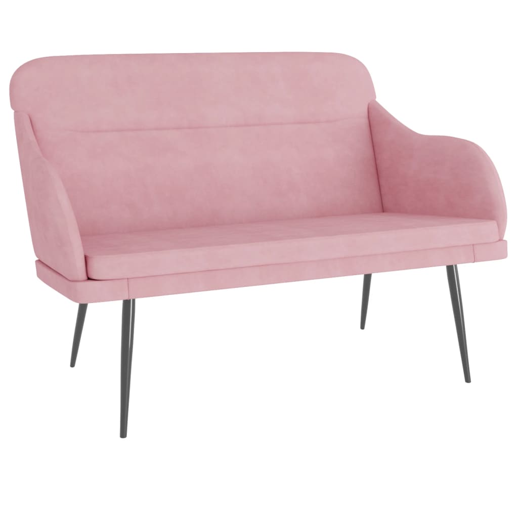 Vidaxl bankje 110x76x80 cm fluweel roze