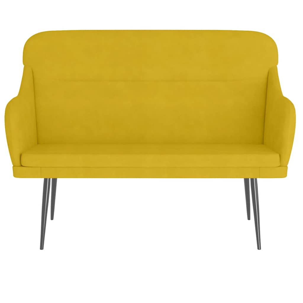 Vidaxl bankje 110x76x80 cm fluweel geel
