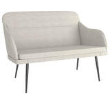 Vidaxl bankje 110x76x80 cm fluweel crèmekleurig