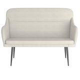 Vidaxl bankje 110x76x80 cm fluweel crèmekleurig