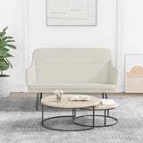 Vidaxl bankje 110x76x80 cm fluweel crèmekleurig