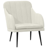 Vidaxl fauteuil 63x76x80 cm fluweel crèmekleurig