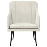 Vidaxl fauteuil 63x76x80 cm fluweel crèmekleurig