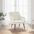 Vidaxl fauteuil 63x76x80 cm fluweel crèmekleurig