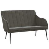 Vidaxl bankje 110x76x80 cm fluweel donkergrijs