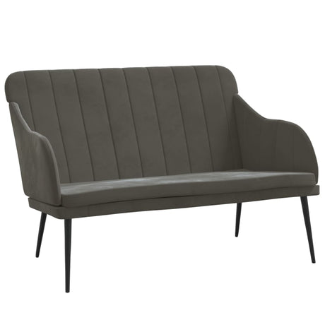 Vidaxl bankje 110x76x80 cm fluweel donkergrijs