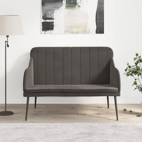 Vidaxl bankje 110x76x80 cm fluweel donkergrijs