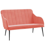 Vidaxl bankje 110x76x80 cm fluweel roze
