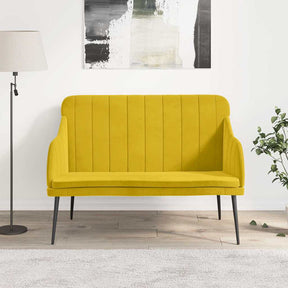 Vidaxl bankje 110x76x80 cm fluweel geel