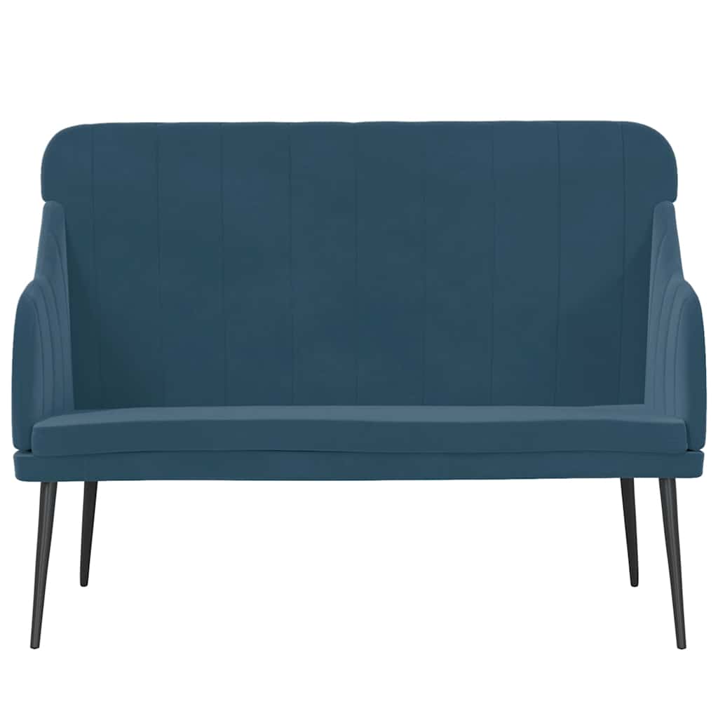 Vidaxl bankje 110x76x80 cm fluweel blauw