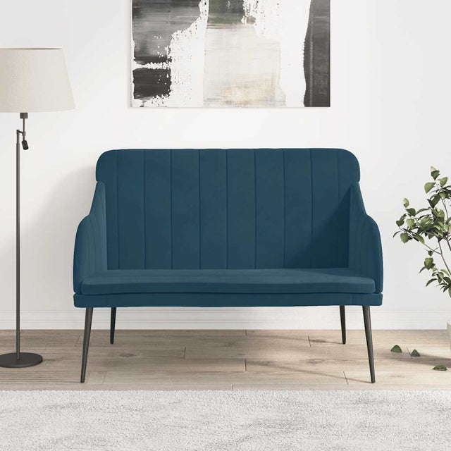 Vidaxl bankje 110x76x80 cm fluweel blauw