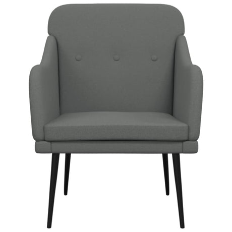 Vidaxl fauteuil 63x76x80 cm stof donkergrijs