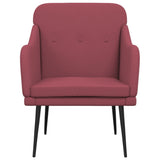 Vidaxl fauteuil 63x76x80 cm stof wijnrood