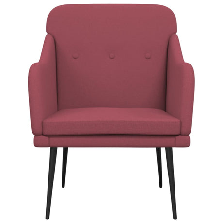 Vidaxl fauteuil 63x76x80 cm stof wijnrood