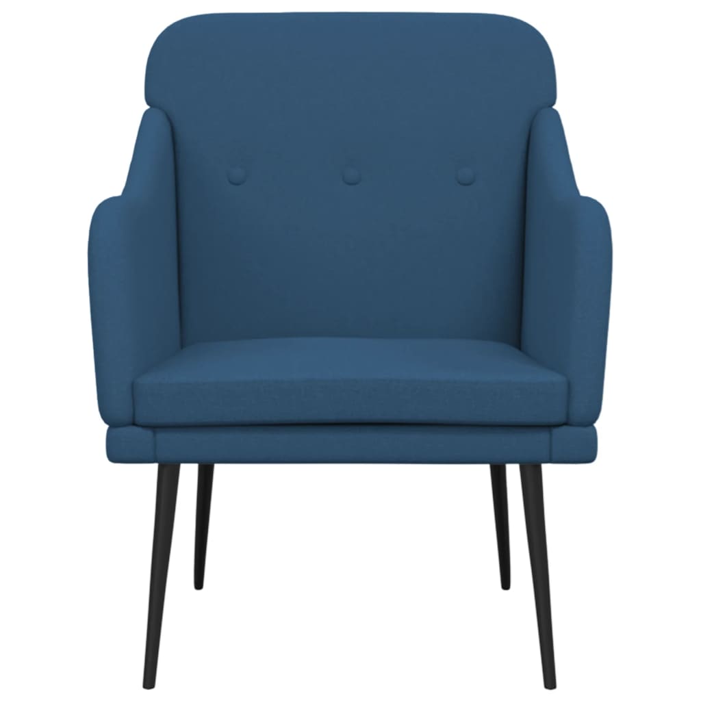 Vidaxl fauteuil 63x76x80 cm stof blauw