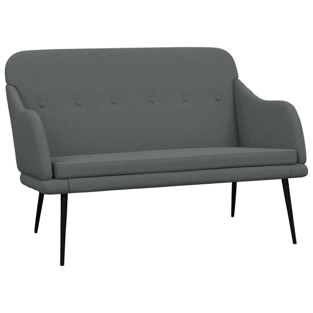 Vidaxl bankje 110x76x80 cm stof donkergrijs
