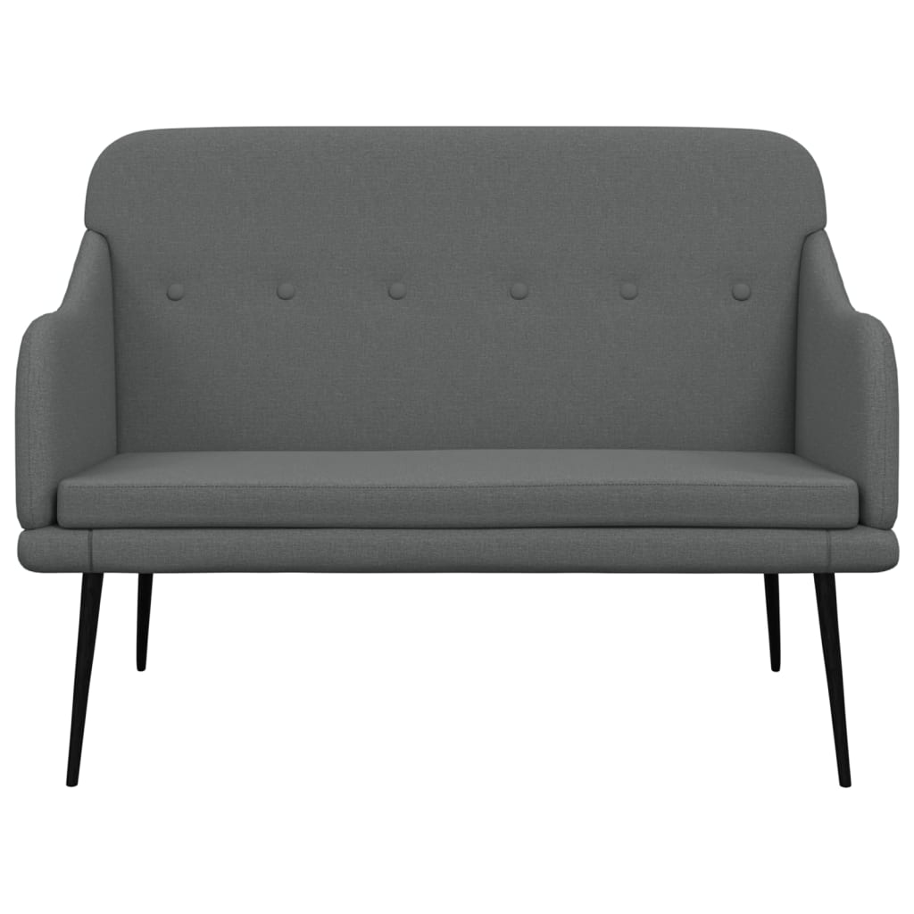 Vidaxl bankje 110x76x80 cm stof donkergrijs
