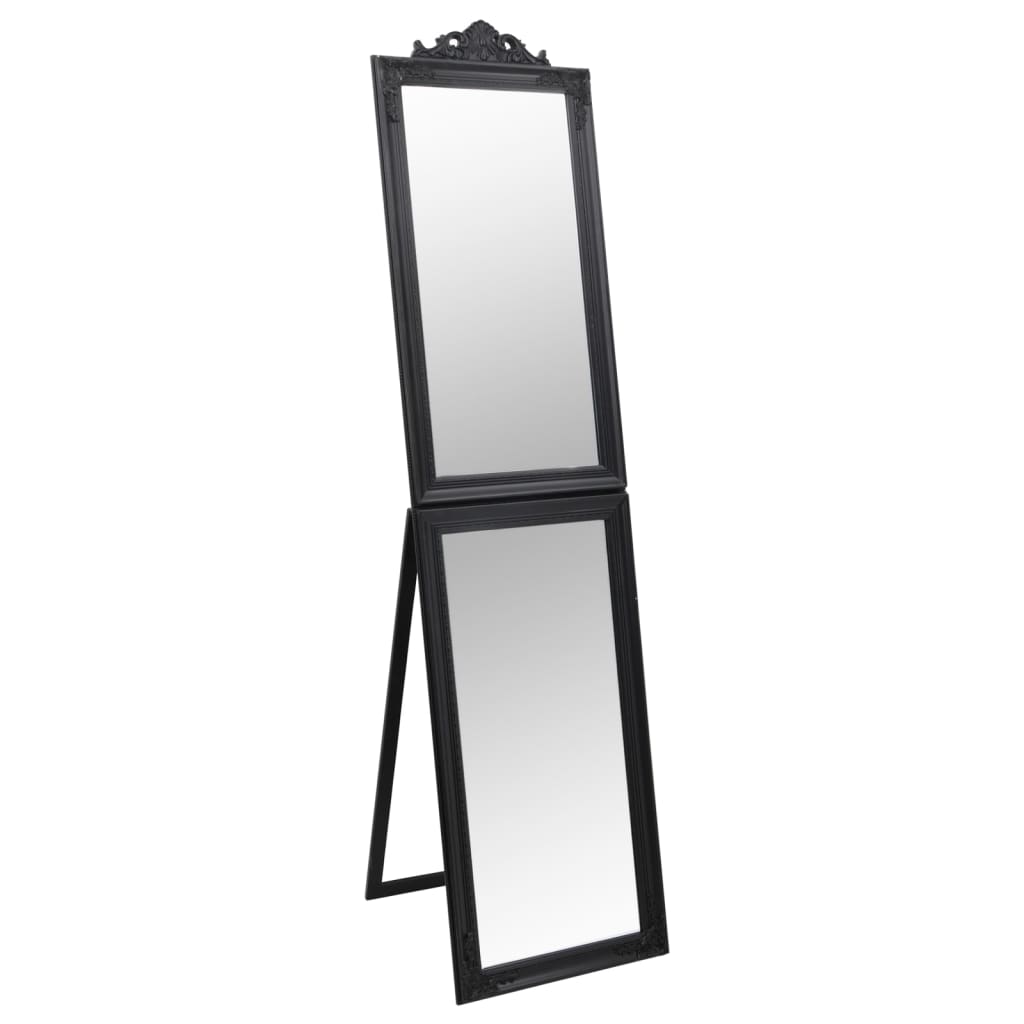 Vidaxl Mirror frittliggende 50x200 cm svart