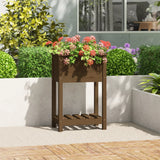 Vidaxl -planter med hylle 54x34.5x81 cm furu honning brun