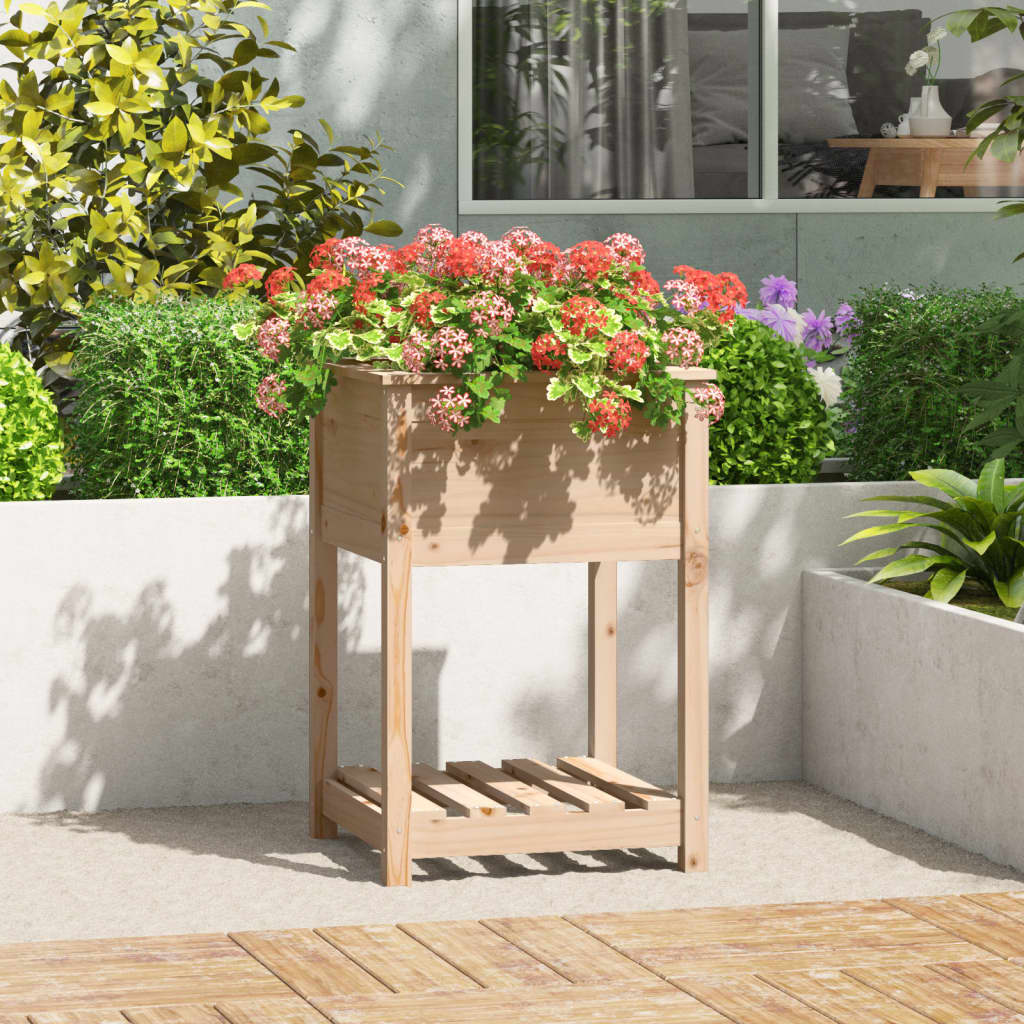 Vidaxl Planter med hyllan 54x54x81 cm fast tall