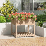 Vidaxl Planter med hylle 82.5x82.5x81 cm Solid furu