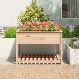 Vidaxl Planter med hylle 111.5x111.5x81 cm Solid furu