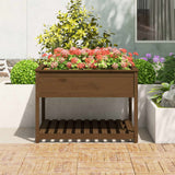 Vidaxl Planter med hylle 111.5x111.5x81 cm Pine honning brun