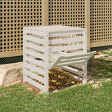 Bac de compost Vidaxl 63.5x63.5x77,5 cm Pine solide blanc