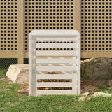 Bac de compost Vidaxl 63.5x63.5x77,5 cm Pine solide blanc