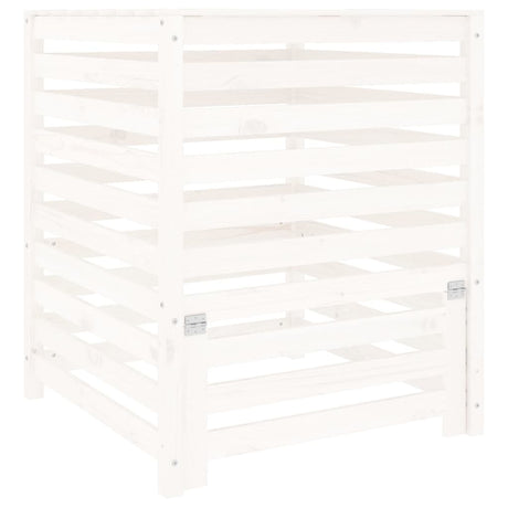 Vidaxl compostbak 82,5x82,5x99,5 cm massief grenenhout wit