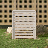 Bac de compost Vidaxl 82.5x82.5x99.5 cm Pine solide blanc