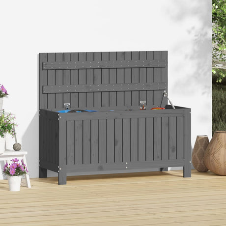 Vidaxl tuinbox 108x42,5x54 cm massief grenenhout grijs