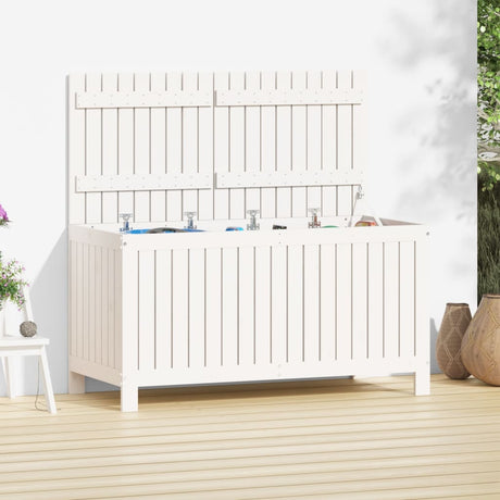 Vidaxl tuinbox 121x55x64 cm massief grenenhout wit