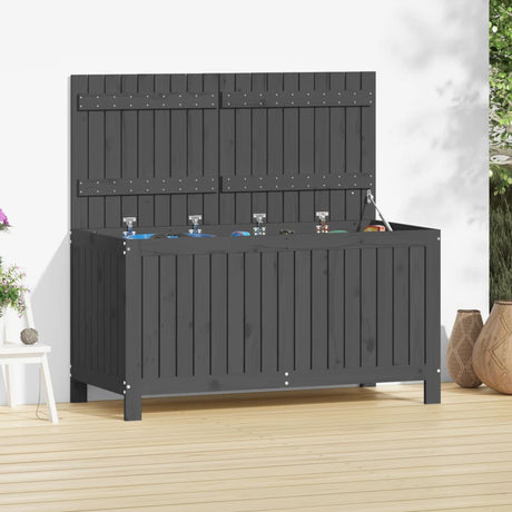 Vidaxl tuinbox 121x55x64 cm massief grenenhout grijs