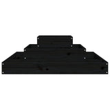 Vidaxl plantenbak 80x80x27 cm massief grenenhout zwart