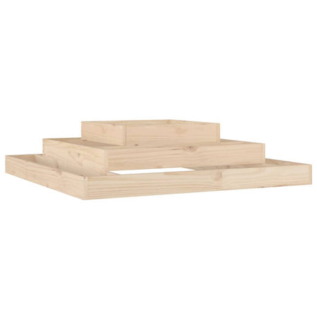 Vidaxl plantenbak 110x110x27 cm massief grenenhout