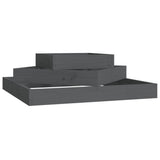 Vidaxl plantenbak 83x83x27 cm massief grenenhout grijs