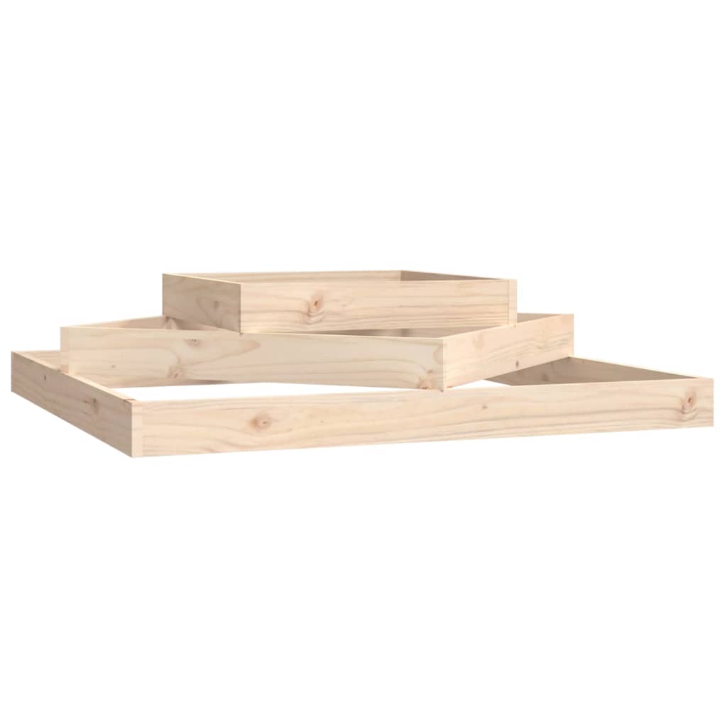 Vidaxl plantenbak 112x112x27 cm massief grenenhout