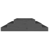 Vidaxl plantenbak 110x110x27 cm massief grenenhout grijs