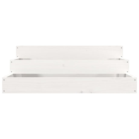 Vidaxl plantenbak 78x78x27 cm massief grenenhout wit