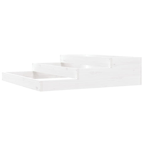Vidaxl plantenbak 107x107x27 cm massief grenenhout wit