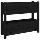 Vidaxl Planning Box 77x25x66 CM Solid Pine Black