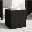 Vidaxl bijzettafel 40x37x40,5 cm poly rattan en gehard glas zwart