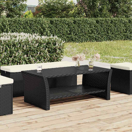 Vidaxl salontafel 100x50x40 cm poly rattan zwart