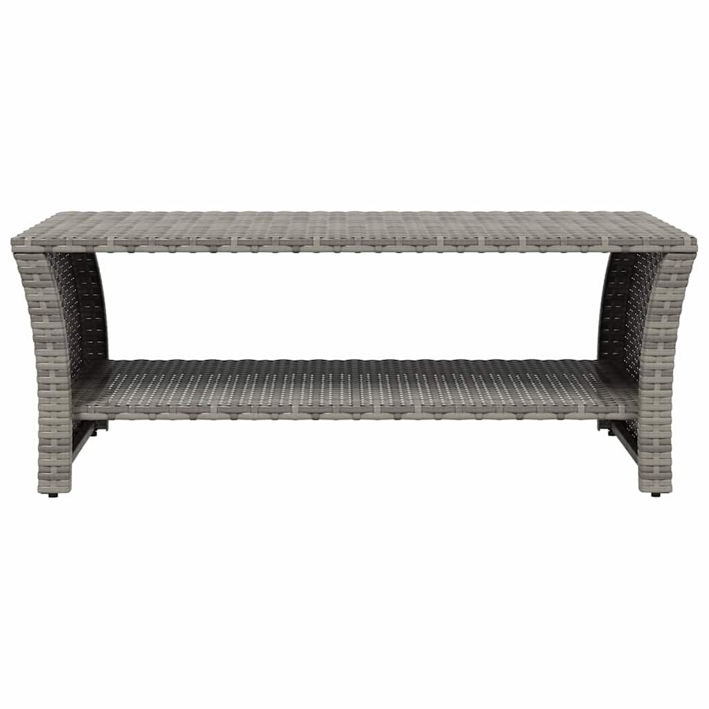 Vidaxl salontafel 100x50x40 cm poly rattan grijs
