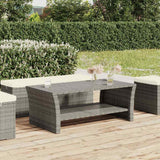 Vidaxl salontafel 100x50x40 cm poly rattan grijs