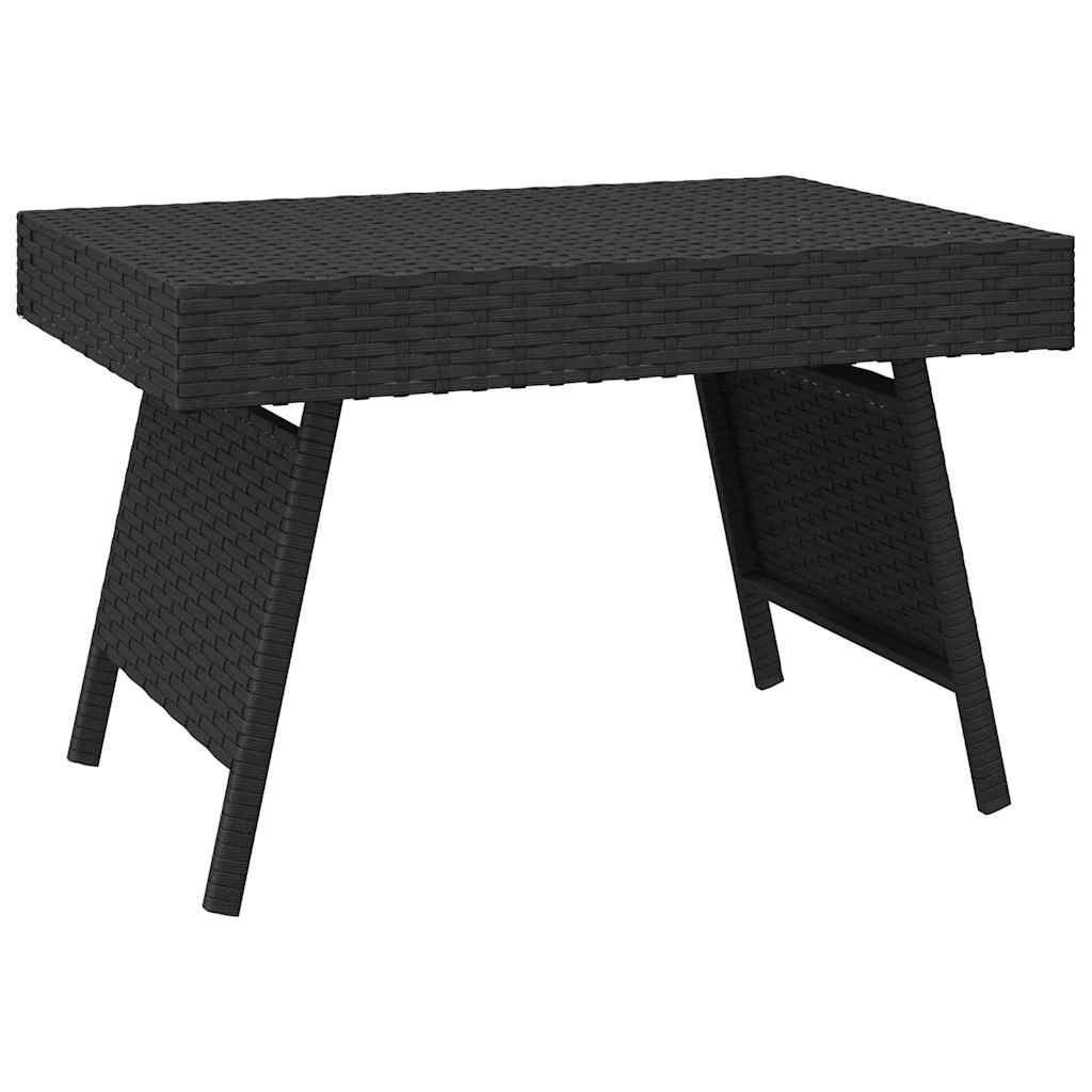 Vidaxl bijzettafel inklapbaar 60x40x38 cm poly rattan zwart